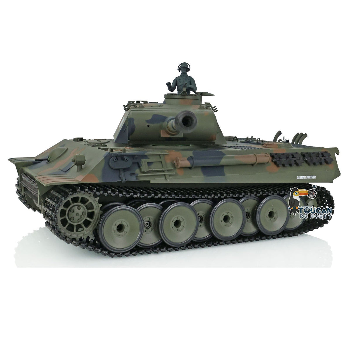 Henglong TK7.0 1/16 Plastic German Panther RTR RC Tank 3819 FPV 360 Degrees Turret BB IR Smoke Sounds Lights Metal Steel Driving Gearbox