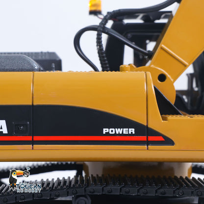 HUINA Upgrade 580 1/14 Metal Excavator Model Engineering Vehicle Electric Ball Grabber 360 Rotating Shear Claw Sound Lights