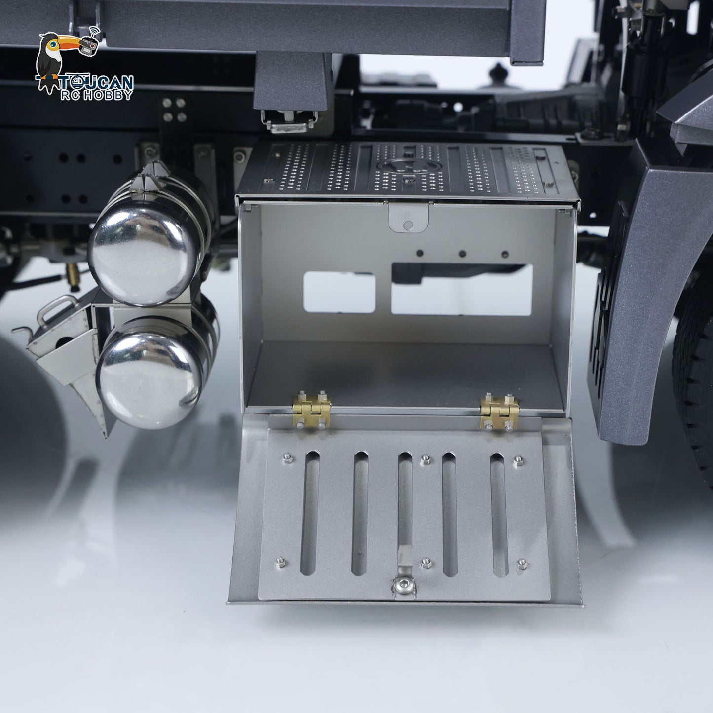 1/14 Hydraulischer RC-Muldenkipper 6x6 Metall-Funksteuerungs-Kipperwagen 3-Gang-Getriebe mit Licht-Soundsystem Differentialsperre Achsen