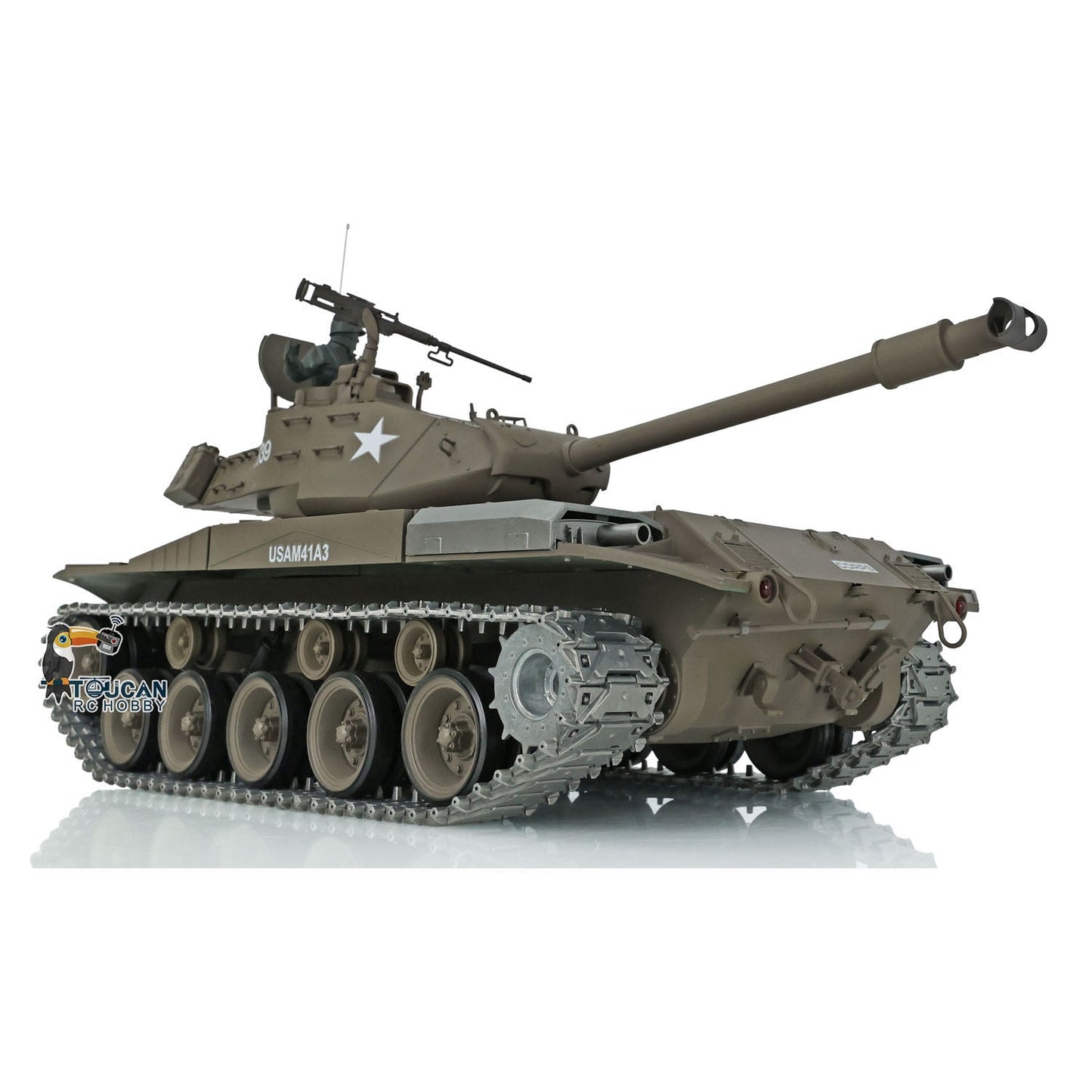 Henglong 1/16 TK7.0 Promotion USA Walker Bulldog M41A3 RTR RC Tank 3839 Smoke Infrared Combat BB Unit Metal Tracks Gearbox Sprockets Wheels