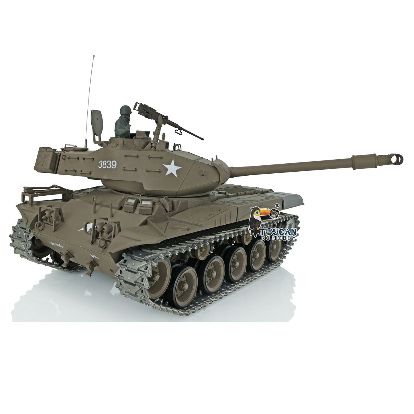 Henglong 1/16 TK7.0 Promotion USA Walker Bulldog M41A3 RTR RC Tank 3839 Smoke Infrared Combat BB Unit Metal Tracks Gearbox Sprockets Wheels