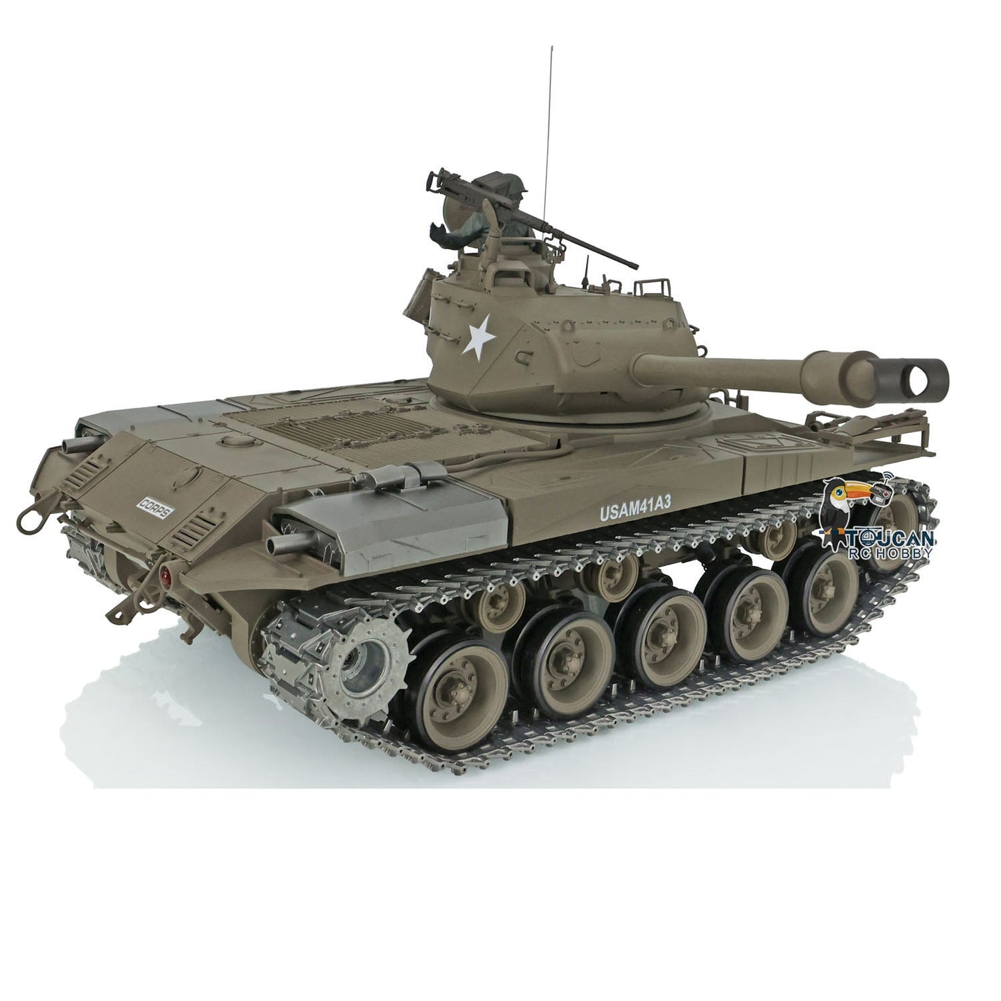 Henglong 1/16 TK7.0 USA Walker Bulldog 3839 RTR RC Tank FPV 360 Degrees Turret Smoke IR BB Unit Metal Tracks Gearbox Sprockets Wheels
