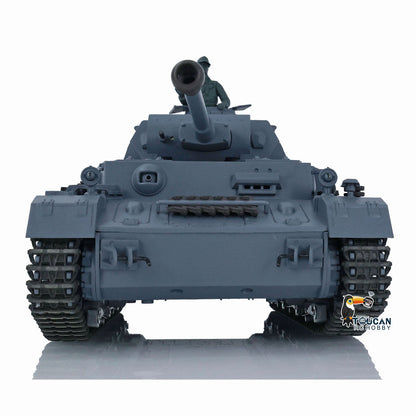 Henglong 1/16 TK7.0 Plastic German Panzer IV F2 3859 RTR RC Tank Model Infrared Combat BB Pivot Steering Smoke Unit Metal Barrel
