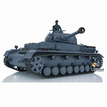 Henglong 1/16 Plastic TK7.0 3858/3859 German Panzer IV F2 F RTR RC Tank FPV Infrared Comkbat 360 Degrees Turret Smoke BB Steel Driving Gearbox Metal Barrel