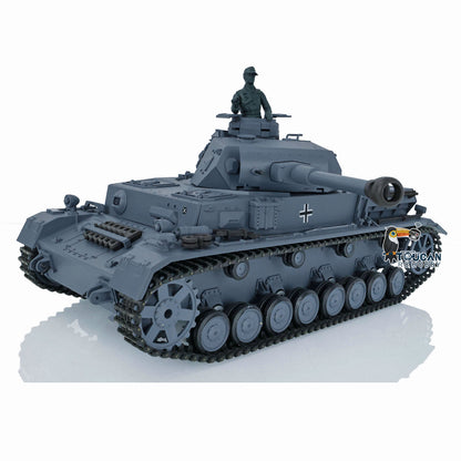 2,4 GHz Henglong 1/16 TK7.0 Kunststoff Panzer IV F2 RC RTR Modellpanzer 3859 mit Stahlgetriebe, 360-Grad-Turm, Rauch-Soundtracks, FPV