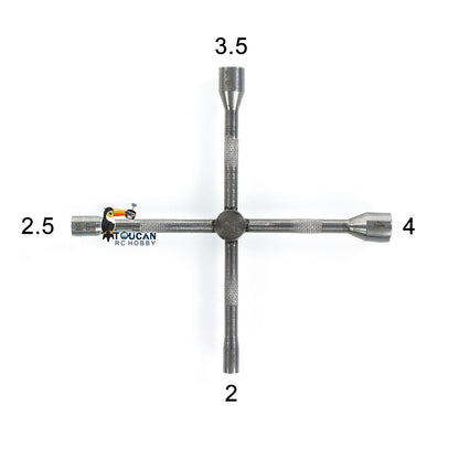 JDM-213 Metall-Kreuzschlitz 2,0/2,5/3,5/4,0 mm für DIY-Modell im Maßstab 1/14 RC-Lkw-Baggerlader