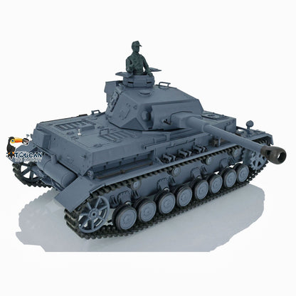 TOUCAN RC HOBBY Henglong 1/16 TK7.0 Plastic German Panzer IV F2 F 3858 3859 RTR RC Tank Model Infrared Combat 360 Degrees Turret BB Unit Smoke Metal Barrel