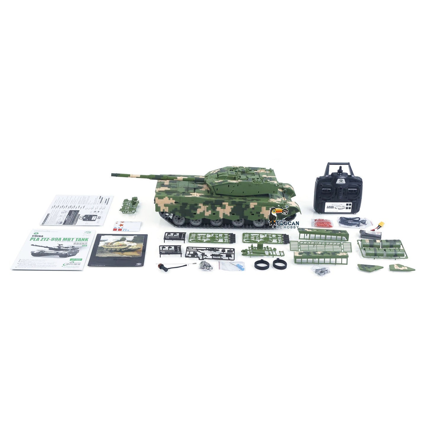 Henglong 1/16 TK7.0 3899A China ZTZ 99A MBT RTR RC Tank Model 360 Degrees Turret Barrel Recoil IR Smoke Metal Tracks Sprockets Idlers Road Wheels