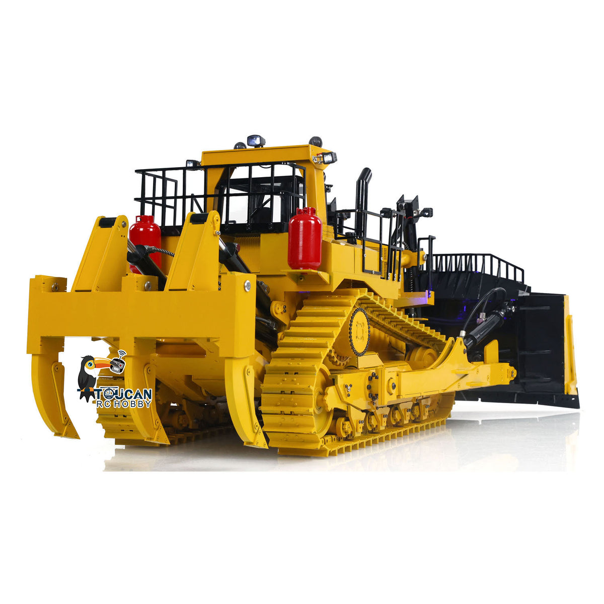 BSM-1-14-BA Ready to Run 1/14 Metal Hydraulic Bulldozer w/3 Plows, Ladder, Smoking Exhaust & Radio