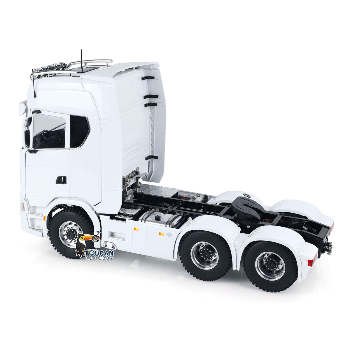 TOUCAN RC HOBBY 1/14 6x6 RC Tractor Truck Remote Control Car Construction Truck Metal Chassis 2-Speed Transmission CNC Differential Lock Axles