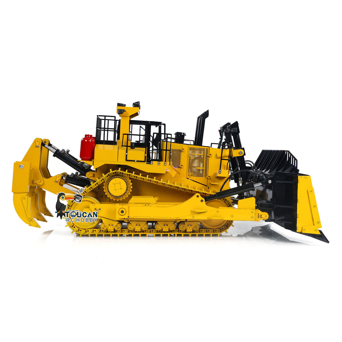 BSM-1-14-BA 1/14 Metal Hydraulic RC Bulldozer RTR w/3 Rear Plows Electric Ladder Sound Light Smoke