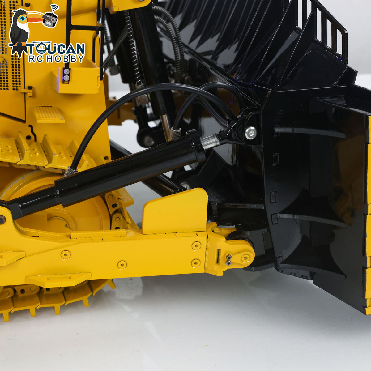 BSM-1-14-BA 1/14 Metal Hydraulic RC Bulldozer RTR w/3 Rear Plows Electric Ladder Sound Light Smoke