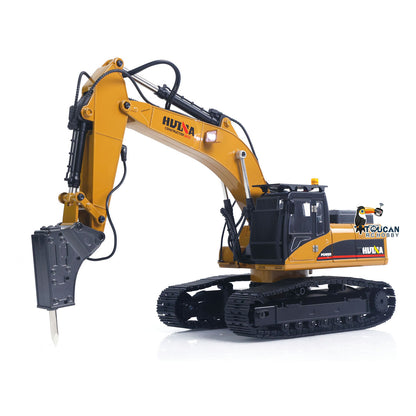 HUINA Upgrade 580 1/14 Metal Excavator Model Engineering Vehicle Electric Ball Grabber 360 Rotating Shear Claw Sound Lights