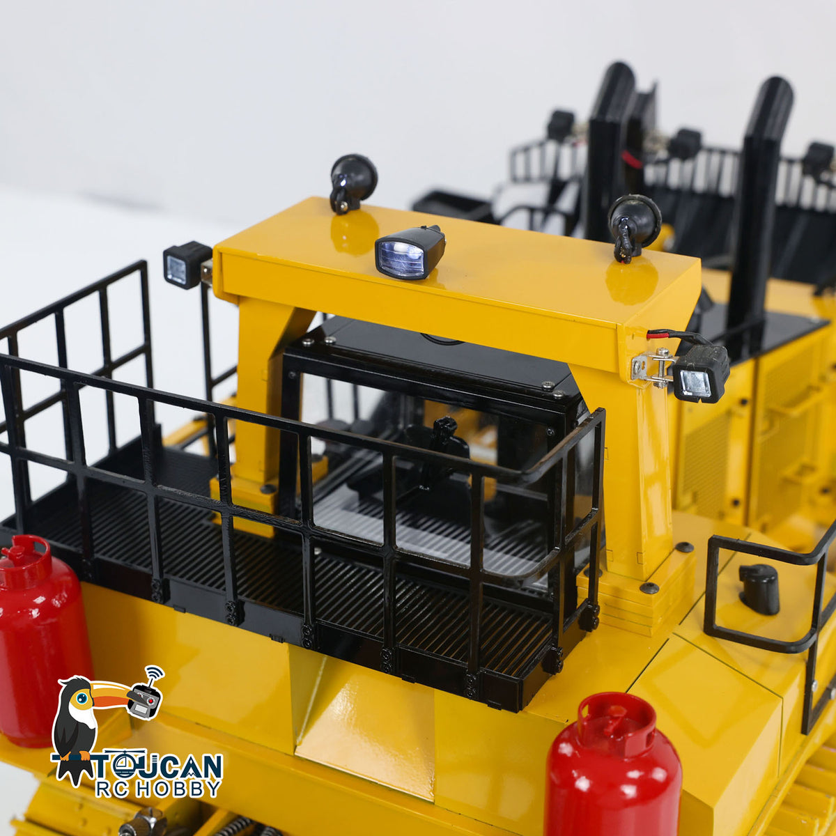 BSM-1-14-BA 1/14 Metal Hydraulic RC Bulldozer RTR w/3 Rear Plows Electric Ladder Sound Light Smoke