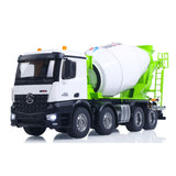 Fast Free Shipping Metal 1/14 RC Mixer Truck RTR 2.4GHz Radio 12CH Light Sound Effects Remote Control Agitating Lorry Finished Model Toys Battery