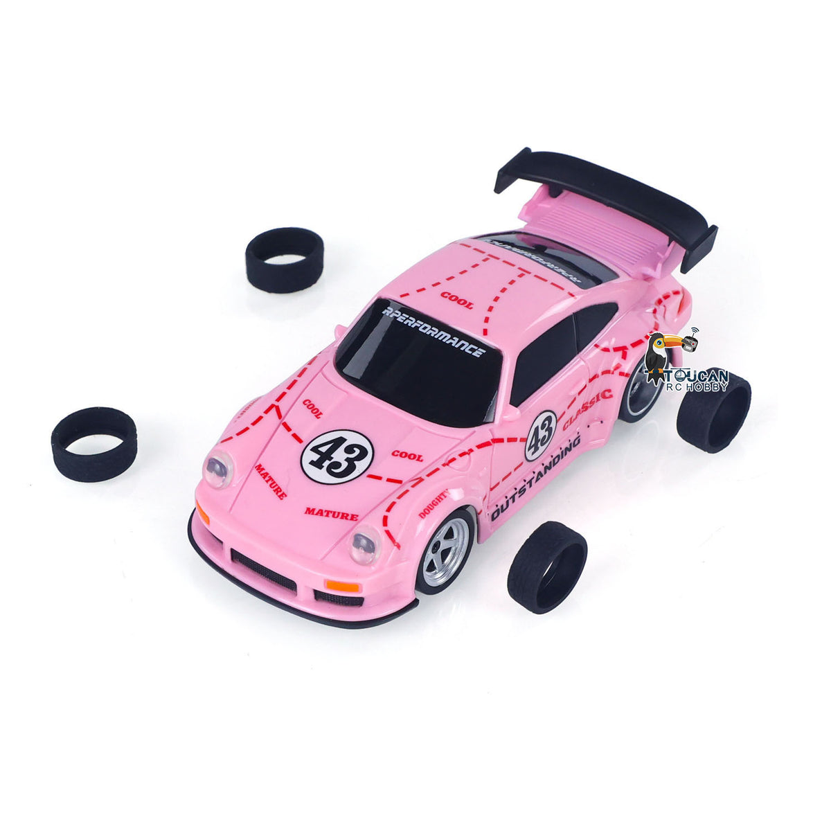1/43 2,4G Funksteuerung Drift Auto Rennfahrzeuge High Speed 15KM/H 4WD Mini Auto Modell Batterie Lichter RTR Kinder Spielzeug Geschenk 