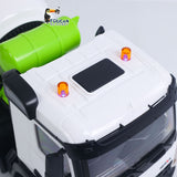 Metal 1/14 RC Mixer Truck RTR 2.4GHz Radio 12CH Light Sound Effects Remote Control Agitating Lorry Finished Model Toys Battery