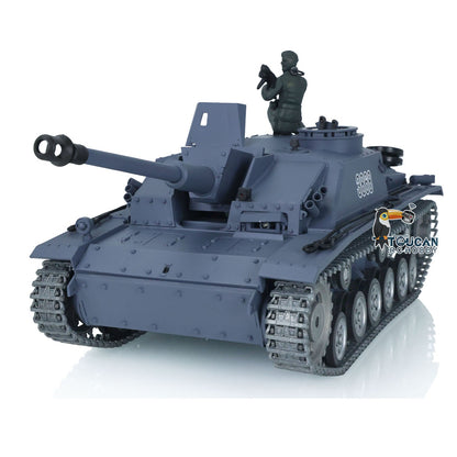 Henglong 1/16 TK7.0 Profession German Stug III 3868 RTR RC Tank IR BB Smoke Unit Metal Tracks Sprockets Idlers Road Wheels Barrel Gearbox