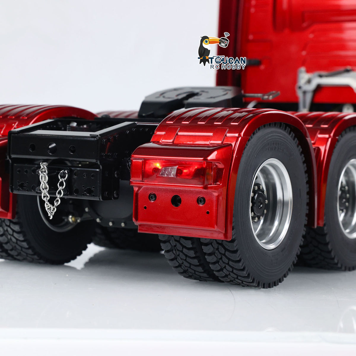 TOUCAN RC HOBBY 1/14 6x6 RC Tractor Truck Remote Control Car Construction Truck Metal Chassis 2-Speed Transmission CNC Differential Lock Axles