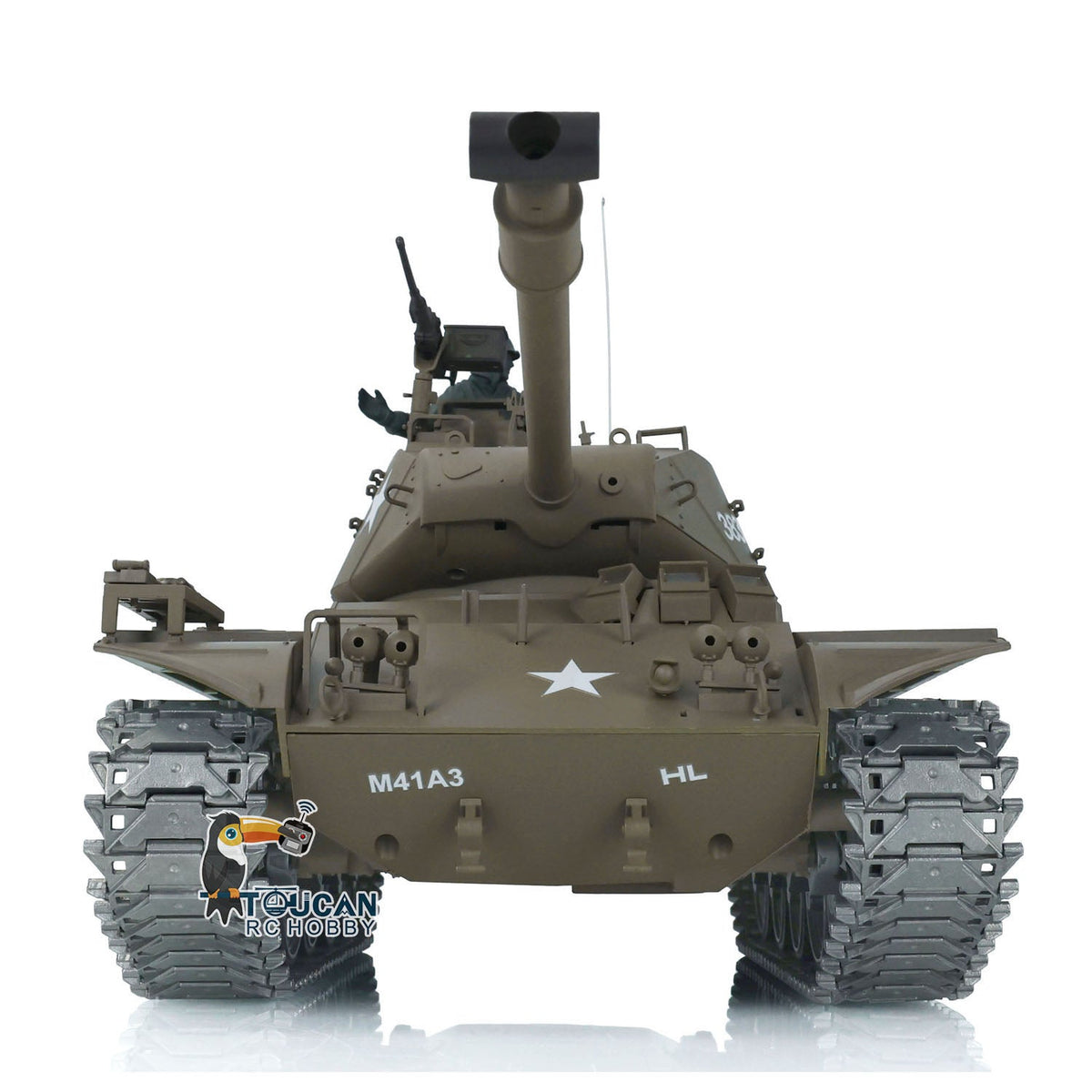 Henglong 1/16 TK7.0 3839 USA Walker Bulldog RTR RC Tank FPV 360 Degrees Turret IR BB Smoke Metal Sprockets Idlers Road Wheels Gearbox Tracks