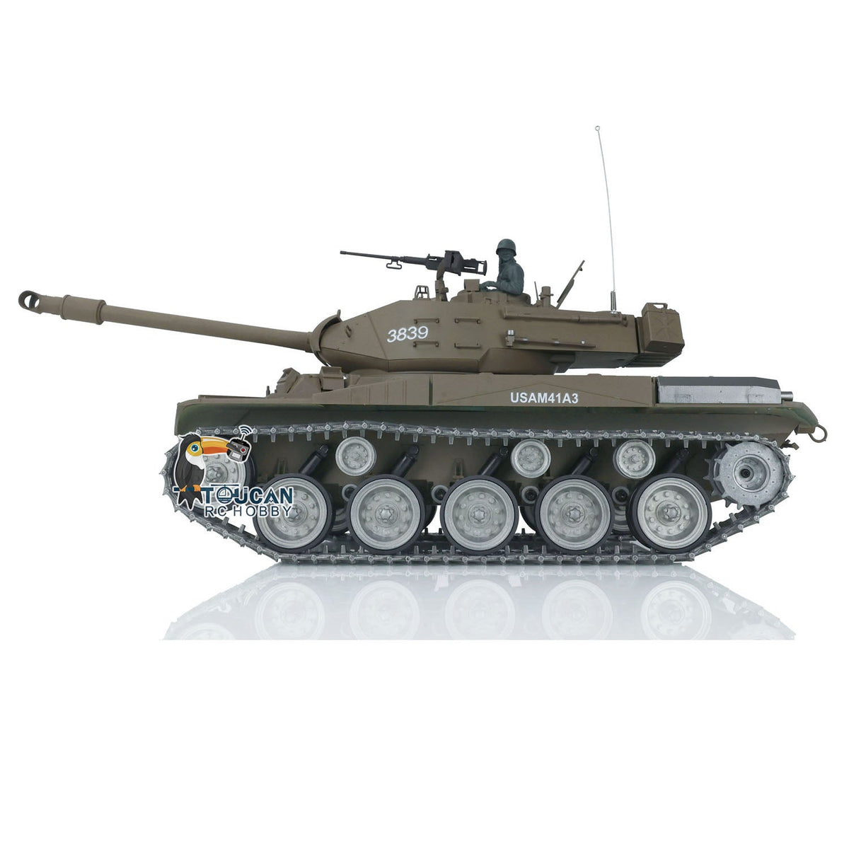 Henglong 1/16 TK7.0 USA Walker Bulldog 3839 RTR RC Tank 360 Degrees Turret Infrared System BB Smoke Metal Sprockets Wheels Gearbox Tracks