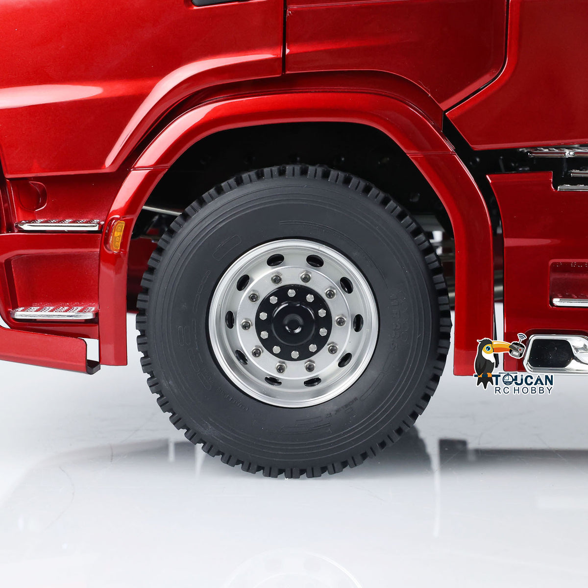 TOUCAN RC HOBBY 1/14 6x6 RC Tractor Truck Remote Control Car Construction Truck Metal Chassis 2-Speed Transmission CNC Differential Lock Axles