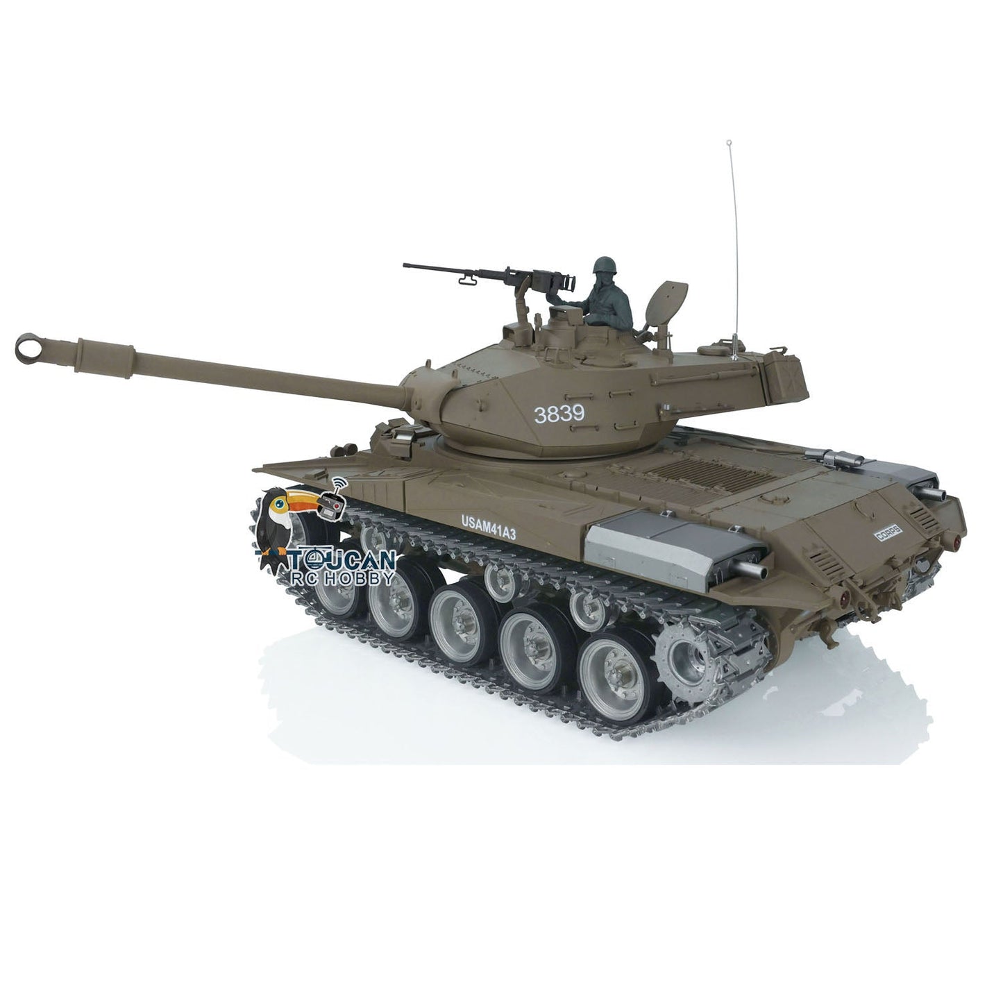 Henglong 1/16 TK7.0 USA Walker Bulldog 3839 RTR RC Tank 360 Degrees Turret Infrared System BB Smoke Metal Sprockets Wheels Gearbox Tracks