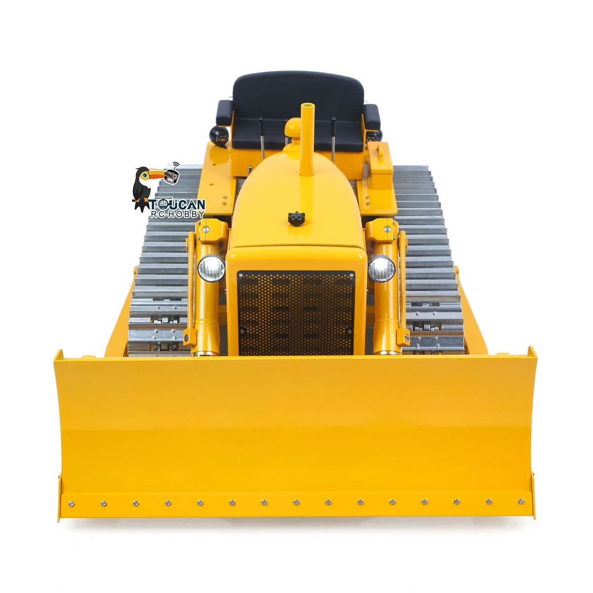TOUCAN RC HOBBY Fast Free Shipping for EU Metal 1/14 RC Hydraulic Bulldozer D7 Remote Control Dozer Model Engineering Vehicle Flysky Radio Light Sound System Battery