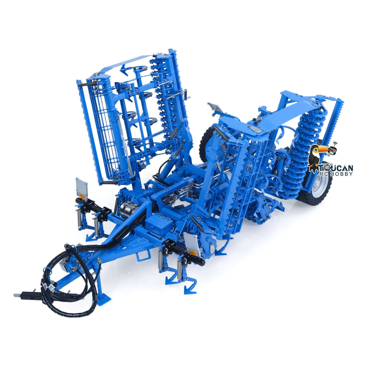 TOUCAN RC HOBBY LESU AOUE 1050 Metal 4x4 1/14 RC Tractor Truck Hydraulic Agricultural Vehicles K500 Seedbed Pre-sowing Soil Preparation Machine Frsky XE Lite