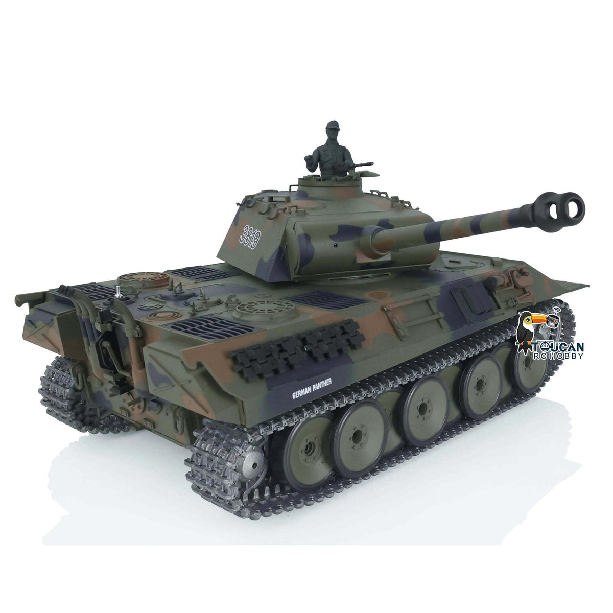2,4 GHz Henglong 1/16 Maßstab TK7.0 FPV Verbesserte Metallversion Deutscher Panther V Ferngesteuerter Panzer Modell 3819 360 Turmsound