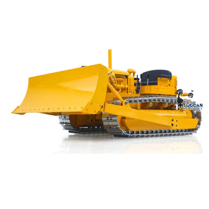 €100 OFF 11.11 BIG SALE TOUCAN Metal 1/14 RC Hydraulic Bulldozer D7 Remote Control Dozer Model Engineering Vehicle Flysky Radio Light Sound System Battery