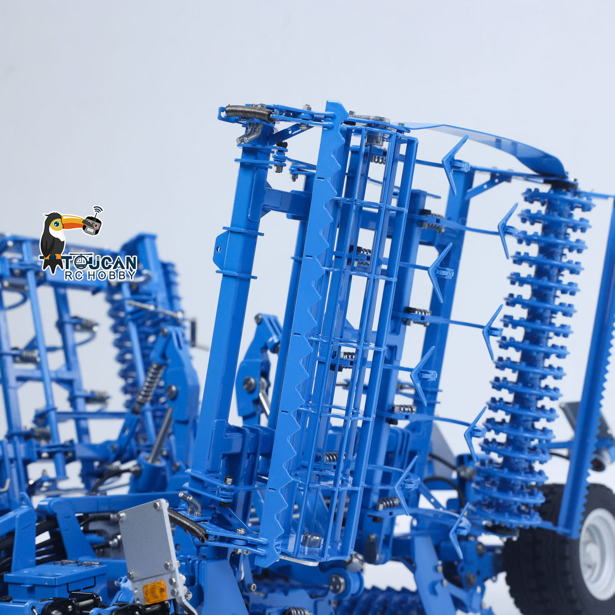 In Stock TOUCAN RC HOBBY LESU Metal 1/14 RC Tractor Truck AOUE 1050 4x4 Hydraulic Farm vehicle K500 Seedbed Pre-sowing Soil Preparation Planter Plough Light Sound