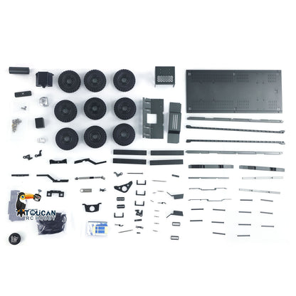 CAPO MINI TATRA CUB3 8X8 Metall CNC 1/18 RC Militärtransporter LKW 2-Gang-Getriebe Sperrdifferential Achsen DIY Modellauto