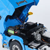 1/14 6x6 RC Tractor Truck Remote Control Car Construction Truck Metal Chassis 2-Speed Transmission CNC Differential Lock Axles
