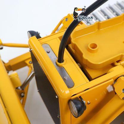 €100 OFF 11.11 BIG SALE TOUCAN Metal 1/14 RC Hydraulic Bulldozer D7 Remote Control Dozer Model Engineering Vehicle Flysky Radio Light Sound System Battery