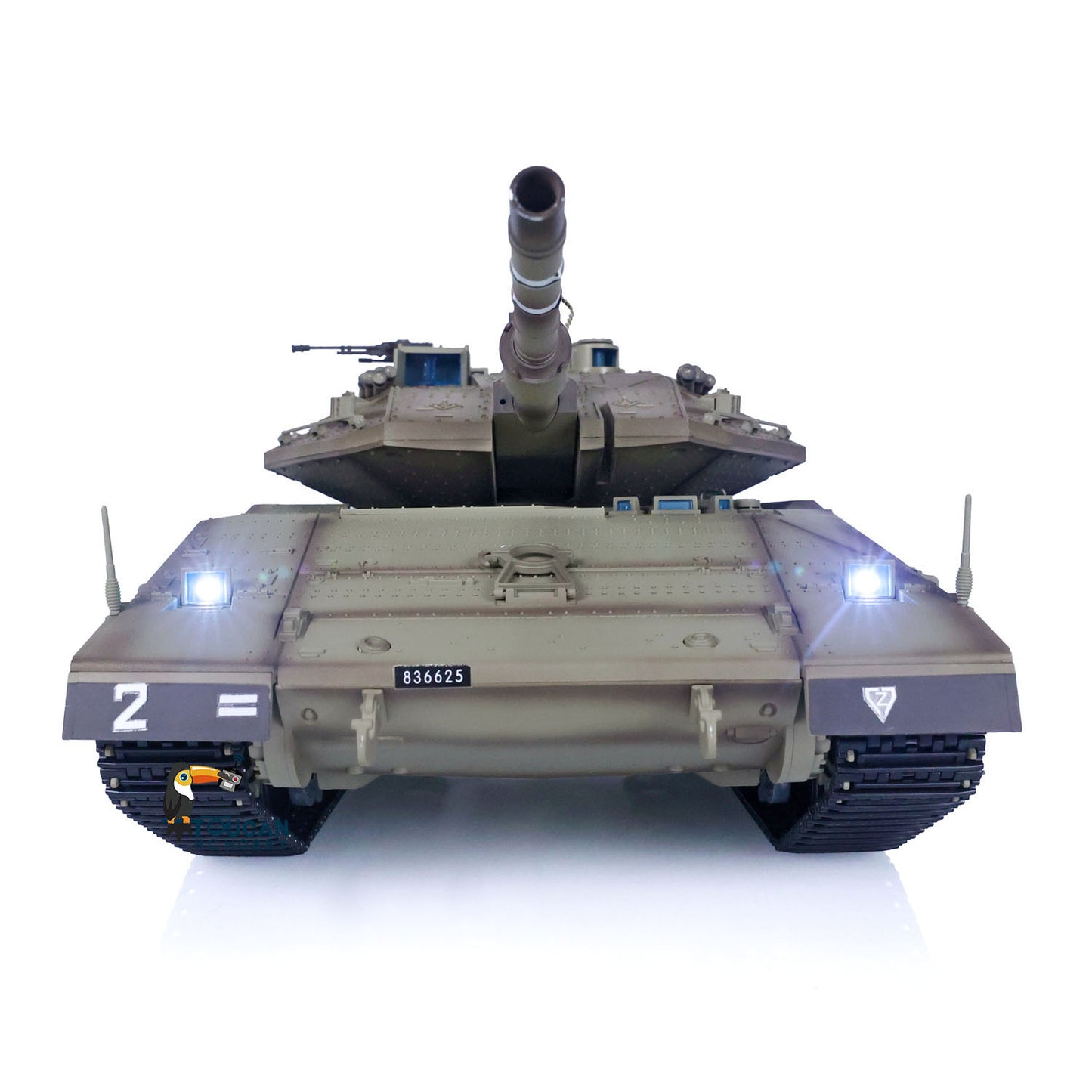 Heng Long 1/16 RC Kampfpanzer IDF Merkava MK IV 3958 Turm 360° drehbar Modell Lauf Rückstoß Funkbatterie RTR Modell Spielzeug