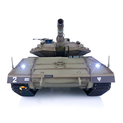 Heng Long 1/16 RC Kampfpanzer IDF Merkava MK IV 3958 Turm 360° drehbar Modell Lauf Rückstoß Funkbatterie RTR Modell Spielzeug