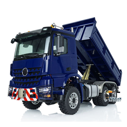 TOUCAN RC HOBBY LESU 1/14 3Axles RC Hydraulic Dumper Truck 3348 6X6 Remote Control Car Painted Assembled Upgrade Hobby Model