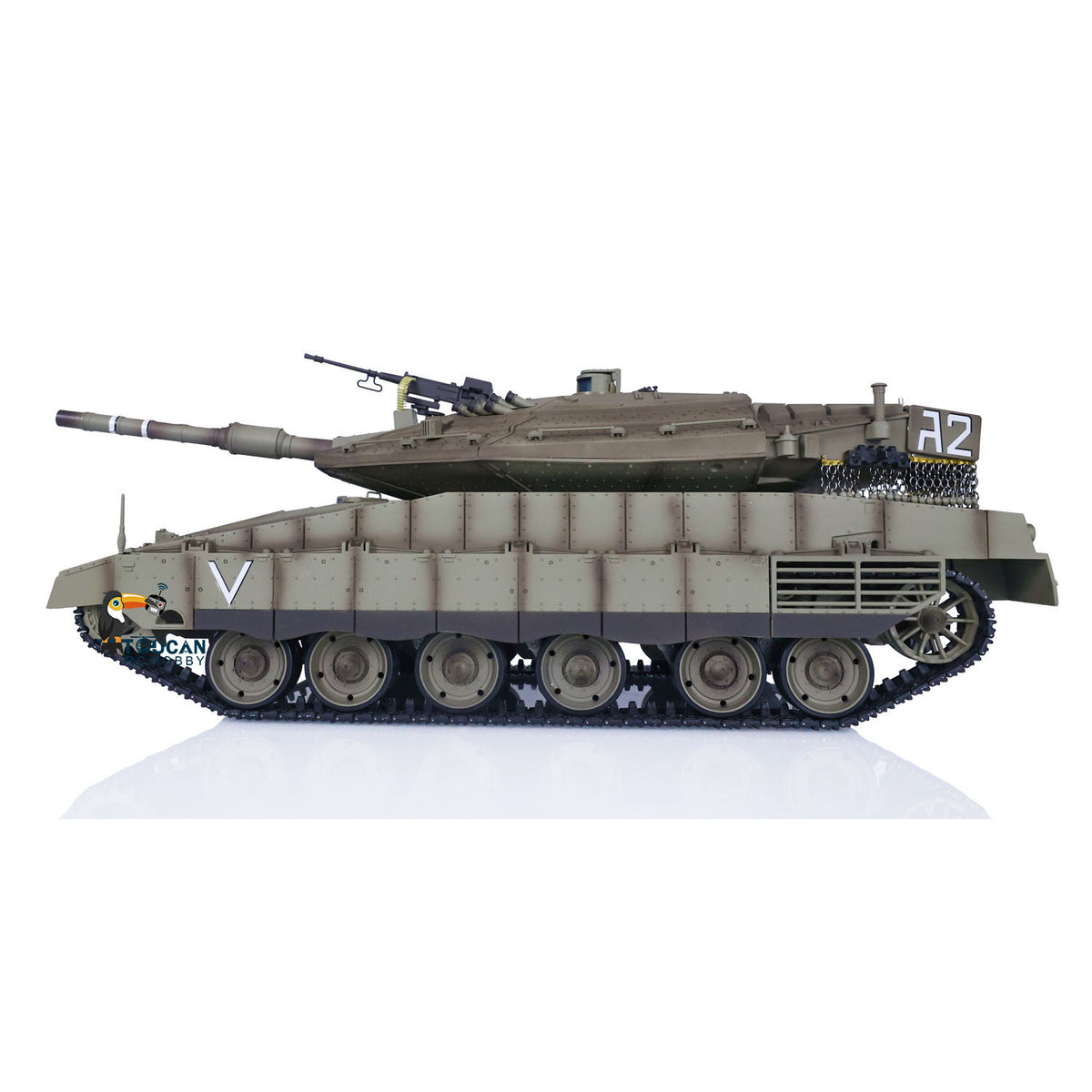 Heng Long 1/16 RC Kampfpanzer IDF Merkava MK IV 3958 Turm 360° drehbar Modell Lauf Rückstoß Funkbatterie RTR Modell Spielzeug