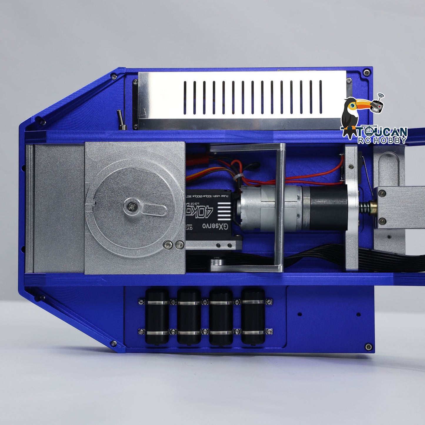 128 cm 1/14 4 Achsen RC Schwerlastanhänger DG-999 CNC Schwanenhalsanhänger für Sattelzugmaschine Zusammengebaut und lackiert MIT Lichtsystem