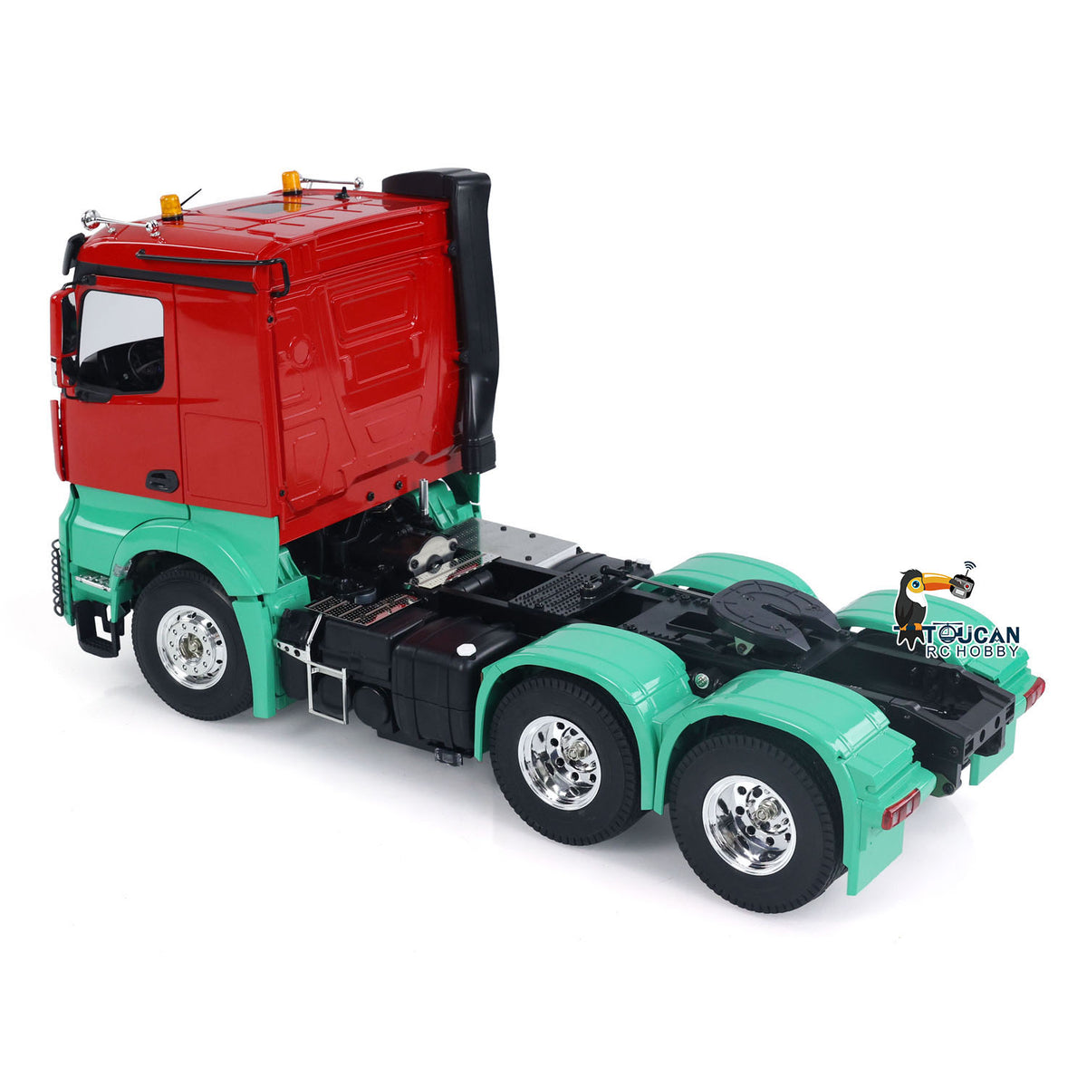 1/14 6x4 RC Sattelzugmaschine, lackiert, zusammengebaut, ferngesteuertes Automodell, Licht- und Soundsystem, zusammengebaut und lackiert