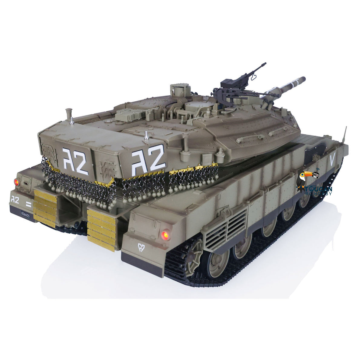 Heng Long 1/16 RC Kampfpanzer IDF Merkava MK IV 3958 Turm 360° drehbar Modell Lauf Rückstoß Funkbatterie RTR Modell Spielzeug