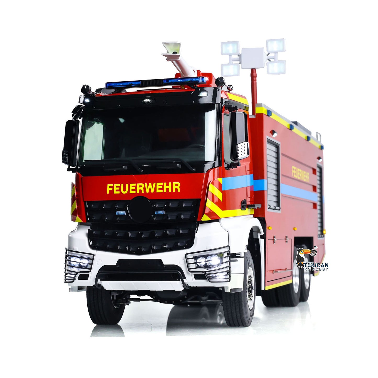 1/14 RC Feuerwehrfahrzeuge 6x6 Ferngesteuertes Feuerwehrauto Betriebsbereites Auto Emuliertes Modell Lichter Ton ST8 Sender