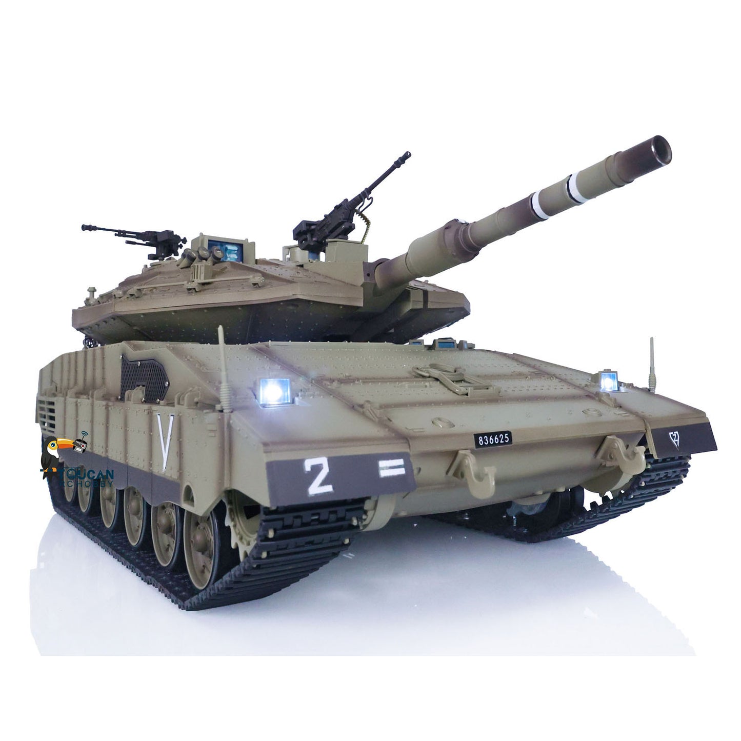 Heng Long 1/16 RC Kampfpanzer IDF Merkava MK IV 3958 Turm 360° drehbar Modell Lauf Rückstoß Funkbatterie RTR Modell Spielzeug