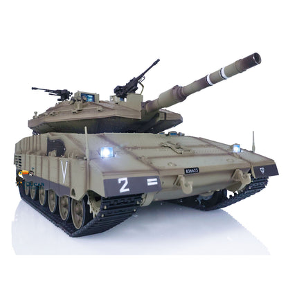 Heng Long 1/16 RC Kampfpanzer IDF Merkava MK IV 3958 Turm 360° drehbar Modell Lauf Rückstoß Funkbatterie RTR Modell Spielzeug
