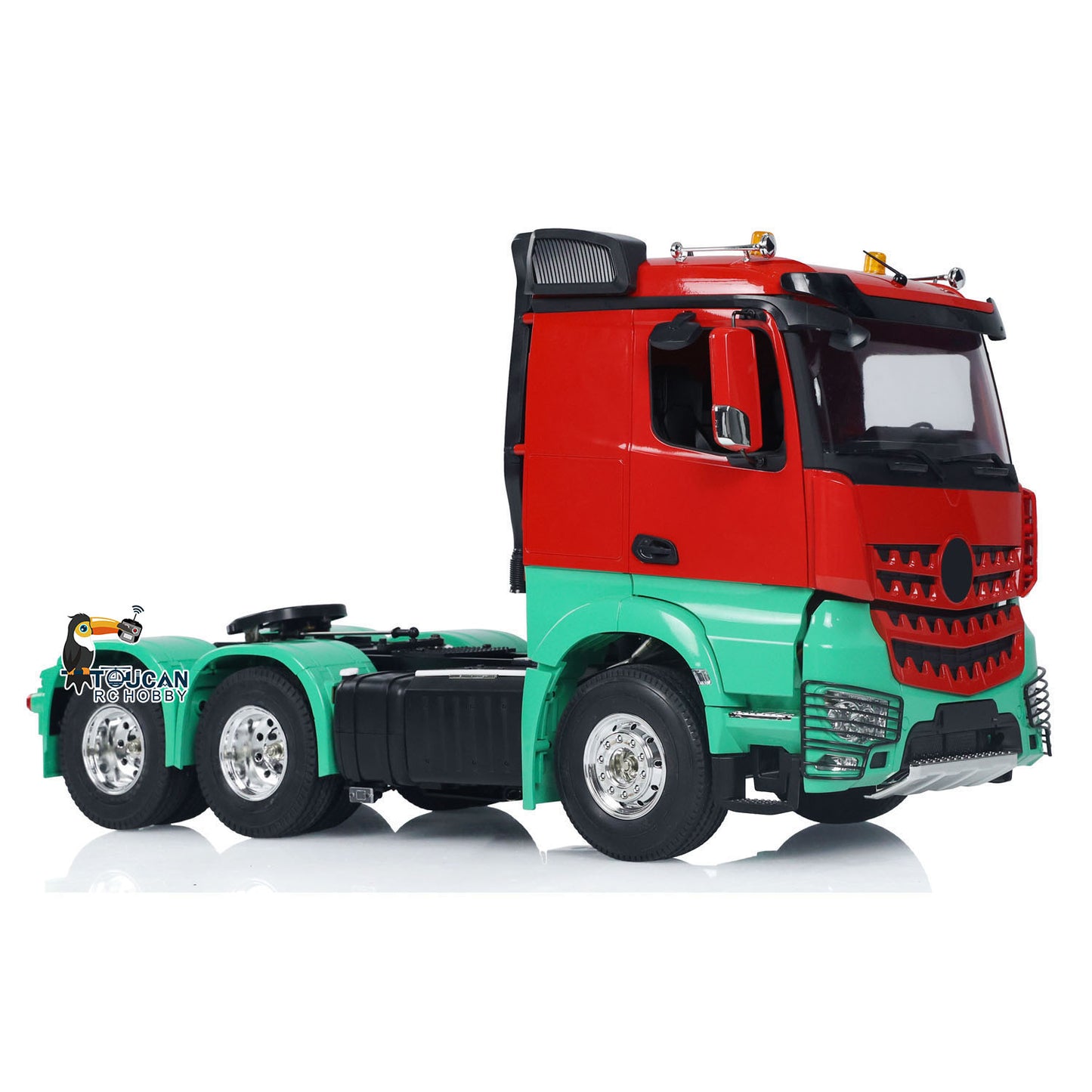 1/14 6x4 RC Sattelzugmaschine, lackiert, zusammengebaut, ferngesteuertes Automodell, Licht- und Soundsystem, zusammengebaut und lackiert