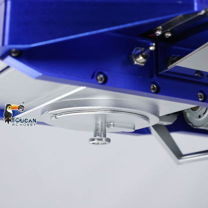 128 cm 1/14 4 Achsen RC Schwerlastanhänger DG-999 CNC Schwanenhalsanhänger für Sattelzugmaschine Zusammengebaut und lackiert MIT Lichtsystem