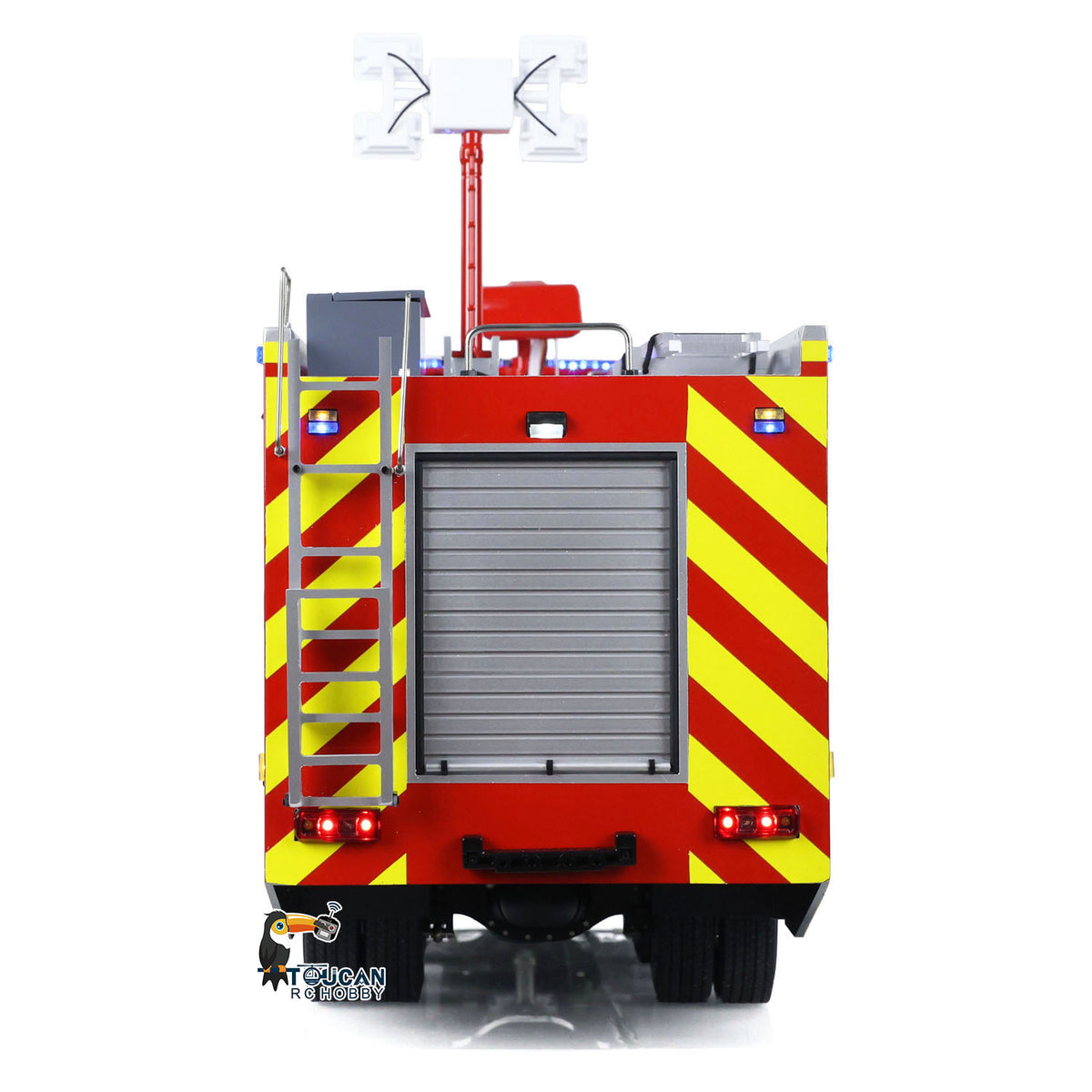 1/14 RC Feuerwehrfahrzeuge 6x6 Ferngesteuertes Feuerwehrauto Betriebsbereites Auto Emuliertes Modell Lichter Ton ST8 Sender