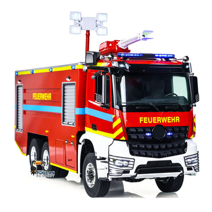 1/14 RC Feuerwehrfahrzeuge 6x6 Ferngesteuertes Feuerwehrauto Betriebsbereites Auto Emuliertes Modell Lichter Ton ST8 Sender