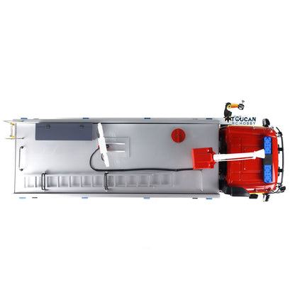 YLL 1/14 6x6 Metal Chassis Fire Fighting Truck Remote Control Engineering Car 2-Speed Transmission Differential Lock Axles Light Sound ST8 Radio